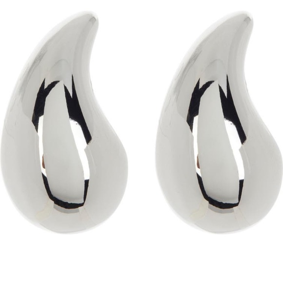 SOLD 2 Pairs Gold & Silver Medium Tear Drop Sterling Forever Earrings - Picture 4 of 6